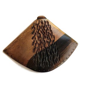 Large African Ebony Pendant ,Ethnic wood pendant, statement pendant 98x117 MM (BK179)