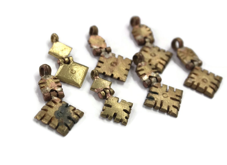 SA85 Ethiopian Hinged Brass Cross Pendants Ethiopian Charms