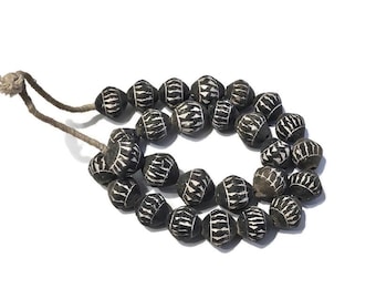 27 Terra Cotta Clay beads from Africa, Ethnic Jewelry Supplies, unique beads (BK261)