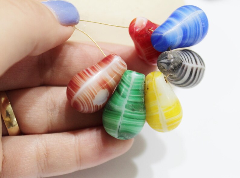 AP213 African Drop Beads Jewelry Supplies Colorful Bohemian Trade Beads