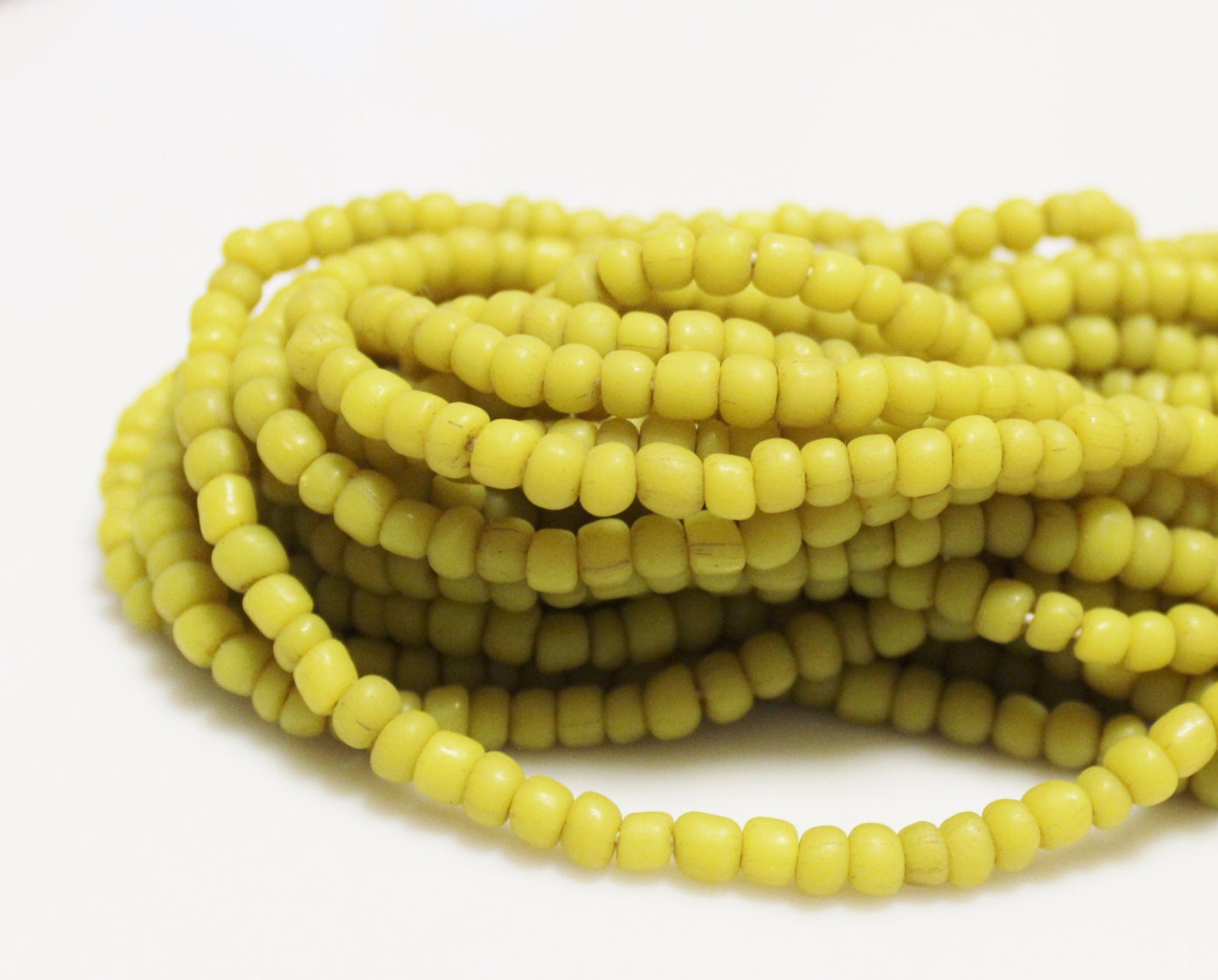 Mustard Yellow Indonesian Seed Beads Indo Pacific Beads Etsy