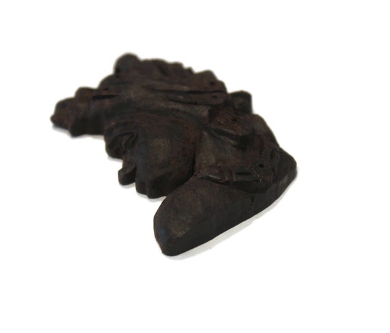 黒檀で作られたユニークなアフリカの女性像 63 x 48 mm (AZ325) - Etsy