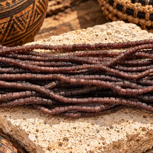 Dark Purple Seed Beads Made In Indonesia, Modern Indo Pacific Beads (F35)