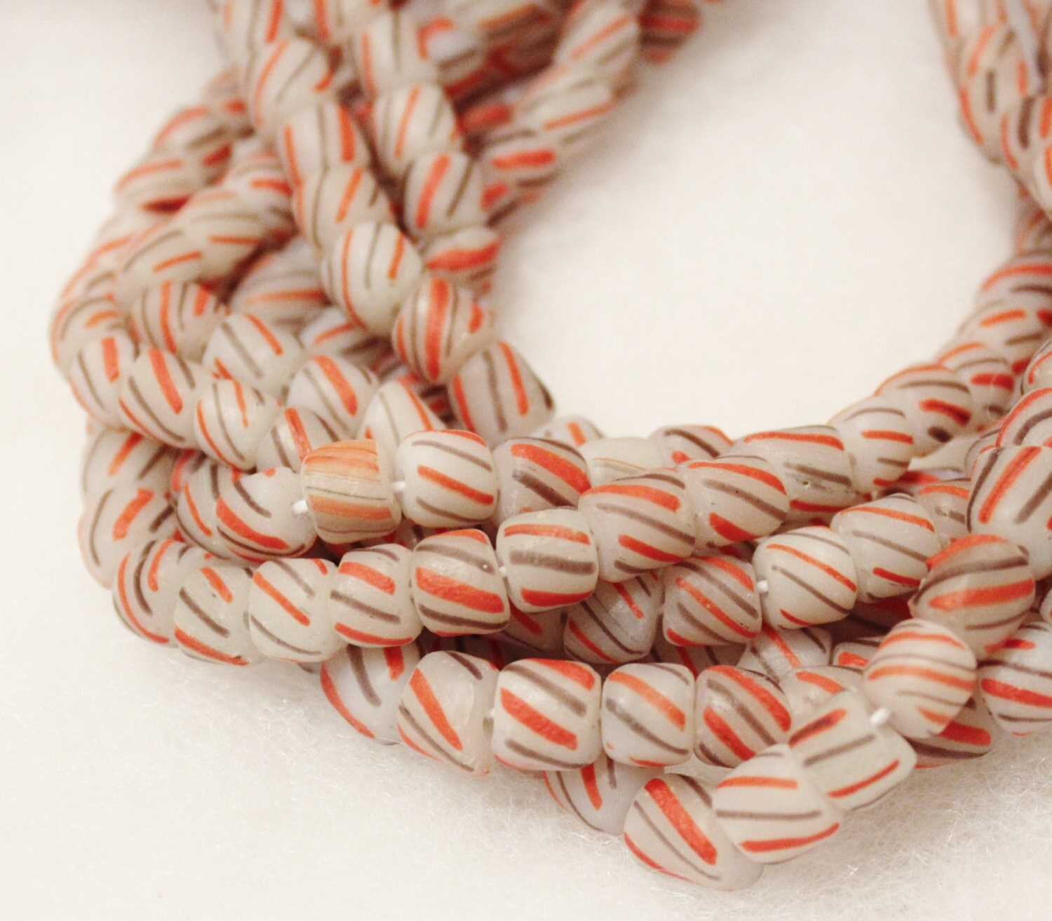 Striped Indo Pacific Glass Beads Colorful Glass Beads Etsy