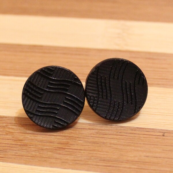 Black Stud Earrings