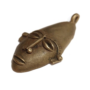 Large African Mask Pendant 96X52 mm, Tribal Pendant, Ethnic Pendant (XA568)