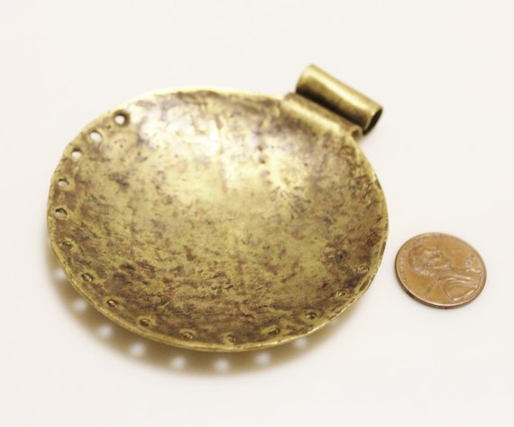 トゥアレグ真鍮ペンダント、大型アフリカペンダント、エスニック