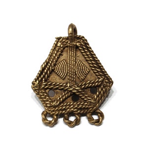 Ciondolo in ottone etnico dall&#39;Africa 50x39 mm (VA126)