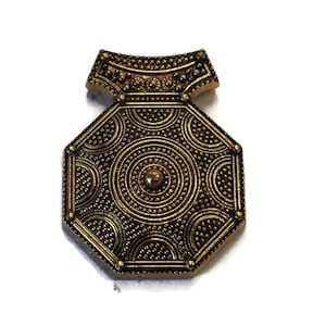 Ethnic Brass Plated Pendant made in India 44x33 mm, Tribal Pendant  (AZ347)