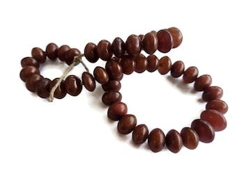 47 Indonesian Resin Beads 14 mm |Tribal Boho Jewelry Making Supplies | Unique Handmade Craft Beads (BK233)