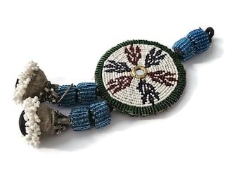 Afghani Beaded Tassel, Wall Decor Ornament, Ethnic Jewelry Making Supplies (AL357)