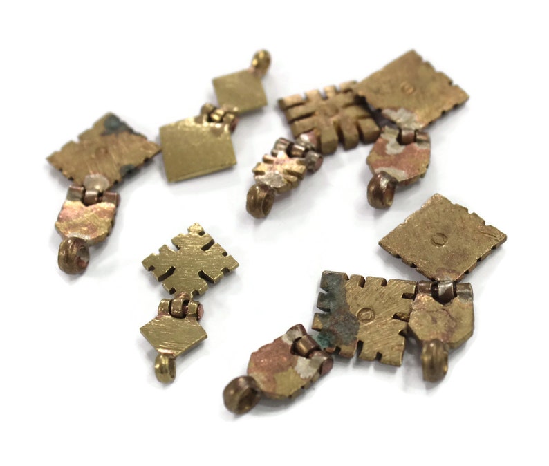 SA85 Ethiopian Hinged Brass Cross Pendants Ethiopian Charms