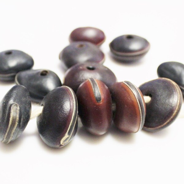 Semences ébène africain, éco perles, bijoux organiques des fournitures (T43)