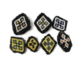 Small Colorful Afghan Beaded Patches, Ethnic Bag Decortion, Ethnic Patches (BL7)