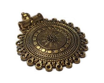 Ethnic Brass Plated Pendant made in India, Tribal Pendant  (AZ570)