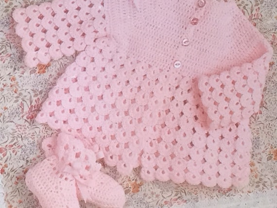 UK/EU SELLER Vintage Pdf Crochet Pattern Delicate 3PLY Baby | Etsy