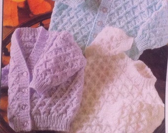 UK/EU SELLER Pretty Summer Cardigan pdf Vintage Knitting Pattern Littlewoods 1028 Button up,V-neck & Sweater. Fits chest 16-22"(41-56cms)