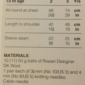 SPECIAL OFFER. Vintage pdf knitting pattern Childs Aran Coat with Large Collar & Pom Poms. Fits age 2/3 Chest 26.752968-74cms Advanced image 8