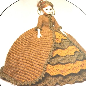 UK/EU SELLER Vintage Collectors pdf knitting pattern Period Style 15”Doll Pantaloons Top and Under Petticoats Dress Hat Advanced