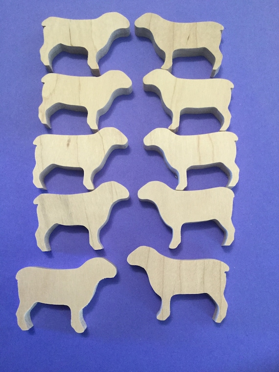 Standup Sheep (10)  (maple wood)