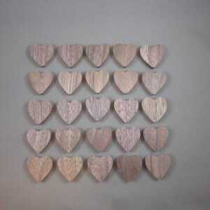 25   1 1/4&quot; Black Walnut Hearts