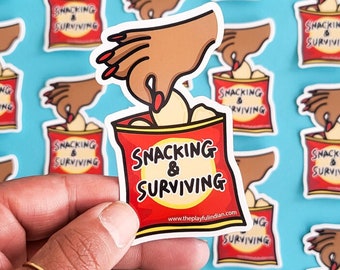 Snacking & Surviving Vinyl Sticker