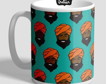 Happy / Winking Mr Singh Sikh Man Mug | Indian, Desi, Asian, Punjabi | Birthday, Anniversary, Valentine's Day Gift
