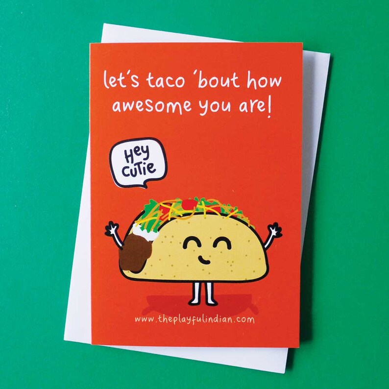 Let's Taco 'bout How Awesome You Are Greeting Card - Etsy