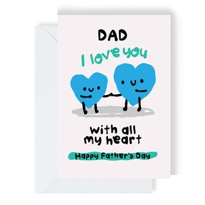 Con tutto il mio cuore papà biglietto per la festa del papà - biglietto di compleanno/festa del papà per papà