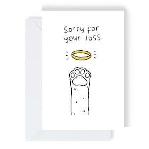 Sorry For You Loss - Cat Loss Sympathy Card