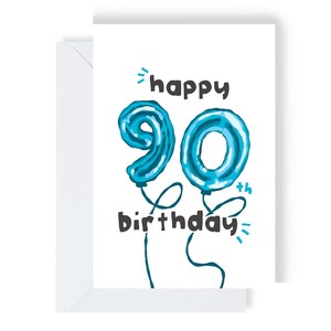 90th Birthday Age Card