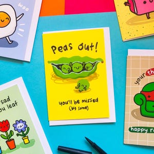 Carte de départ/retraite Peas Out