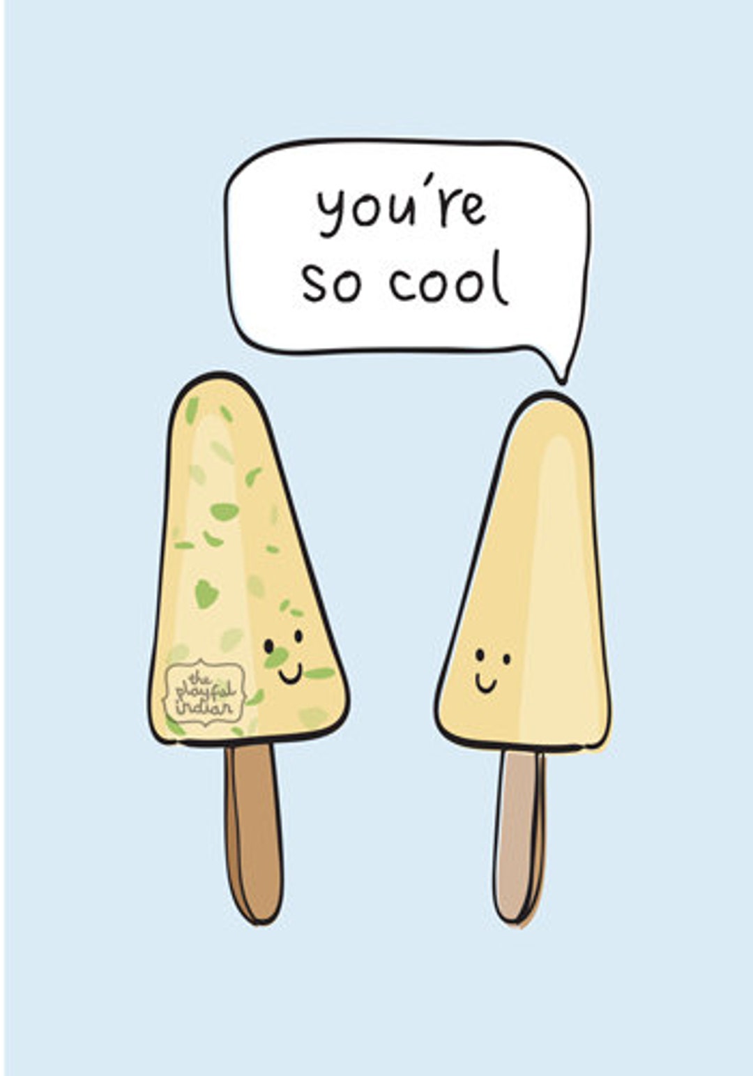 You're so Cool Kulfi Greeting Card Funny Indian Food - Etsy You're so Cool Kulfi Greeting Card Funny Indian Food - Etsy
