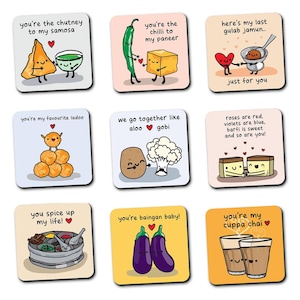 Hungry Indian Food Coasters (singles)