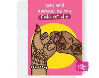 My Ride Or Die Valentine’s / Galentine’s Day Greetings Card