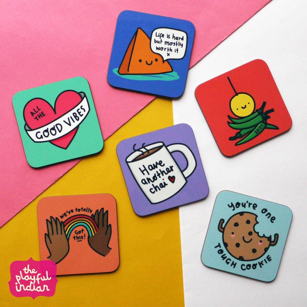 Mignons Sous-Verres Motivants/Inspirants | Cadeau d'anniversaire