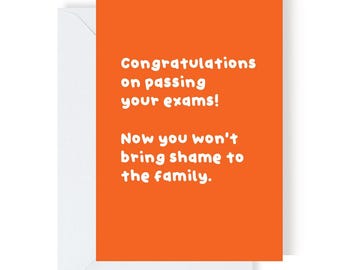 Exam Pass - GCES, A-Level, Graduation Congratulations Card