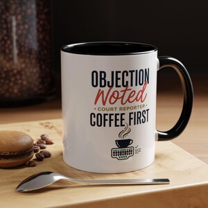 Einspruch vermerkt Kaffee Erster Gerichtsreporter Becher