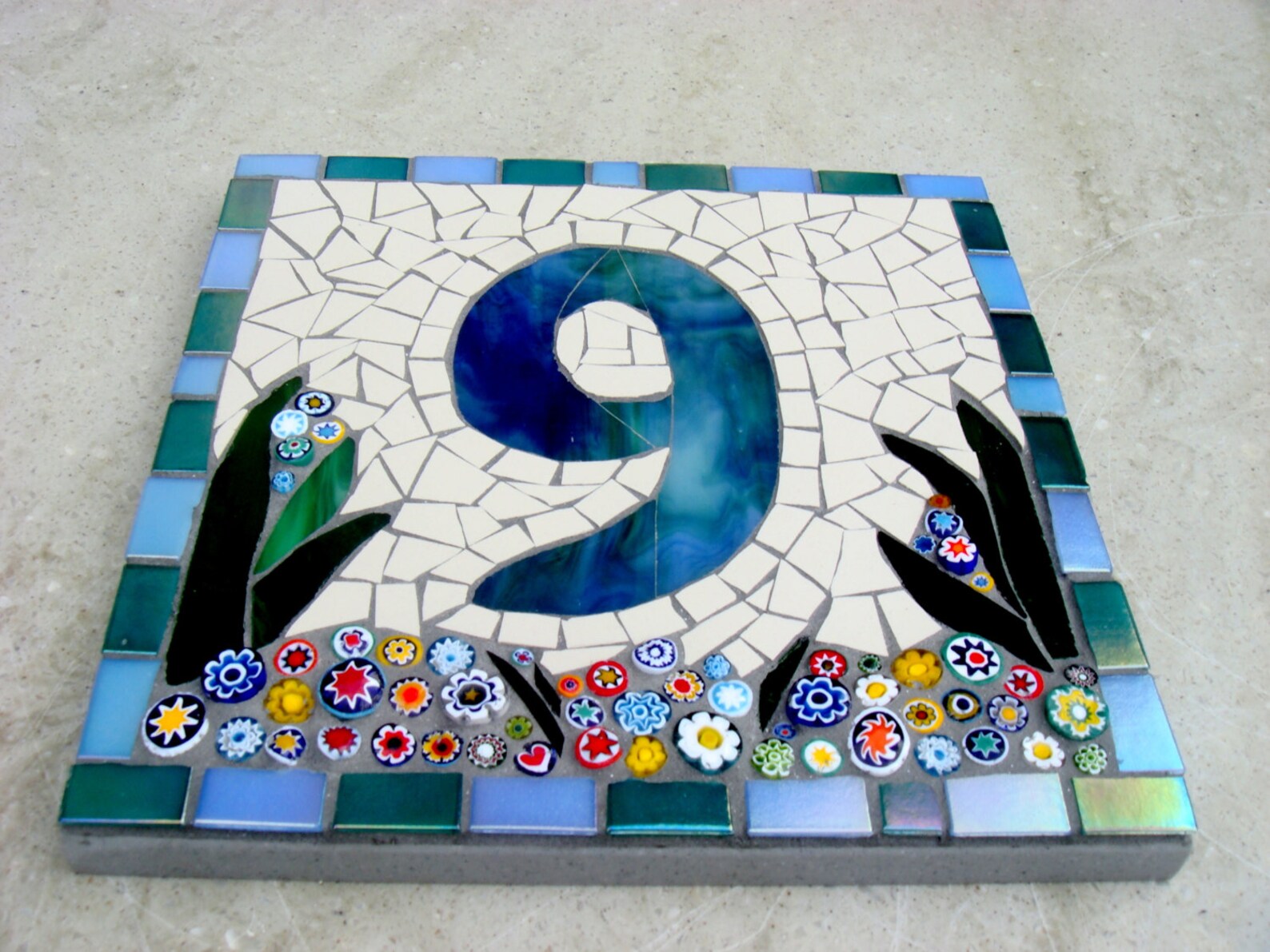 Mosaic House Number Door Number Sign Plaque Ceramic Etsy UK