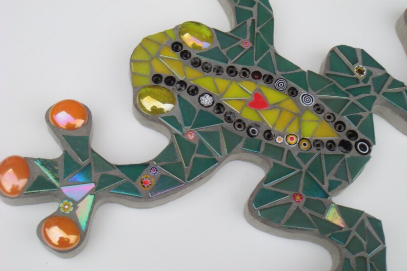 Mosaic Frog Outdoor Garden Decoration Ornament Plaque Wall Etsy