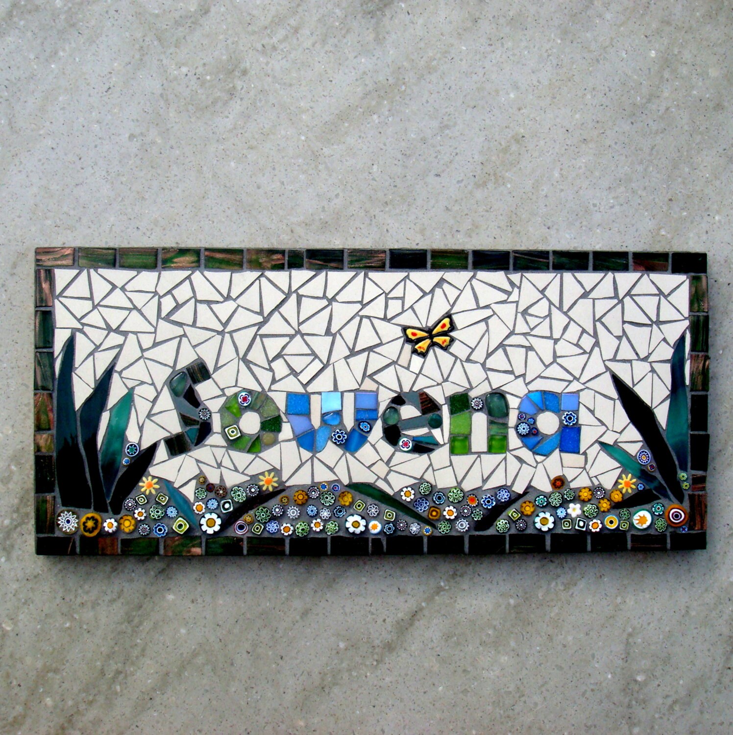 Custom Mosaic Address sign campestre.al.gov.br