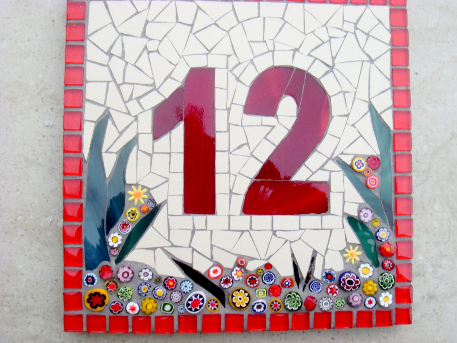 Mosaic House Number Street Sign Address Plaque Door Number Etsy UK