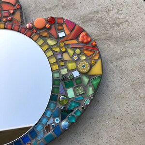 Mosaic Rainbow Heart Mirror Made to order, Gift idea, can be personalised if required, image 6