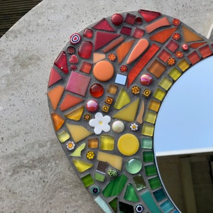 Mosaic Rainbow Heart Mirror Made to order, Gift idea, can be personalised if required, image 5