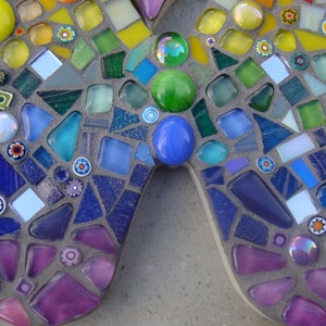 Rainbow, Mosaic Rainbow Butterfly, garden ornament, Mothers Day Gift, yard art, outdoor decor, wall hanging, rainbow, autism, lgbgtqi, image 3