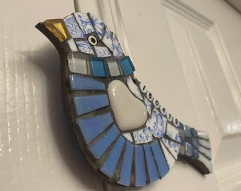 Mosaik Vogel, Vintage China, Muttertagsgeschenk, romantisch, Retro, Damengeschenk, handgemacht, Liebesvogel, Ostern, Frühling, Sommer, personalisiert