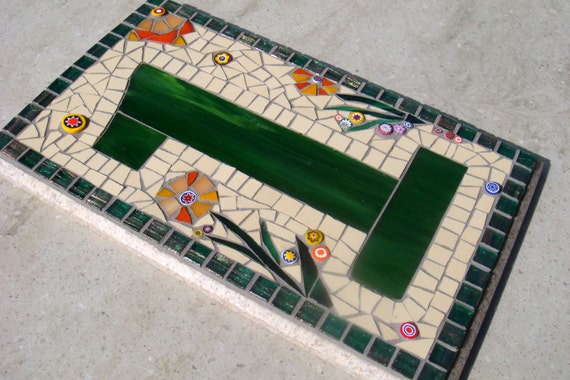 Mosaic House Number Custom Outdoor Sign Plaque Street Etsy