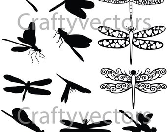 dragonfly silhouette etsy