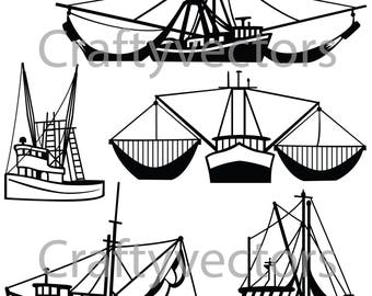 Clip Art Shrimp Boat Silhouette - bmp-name