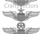 Air Force Pilot Wings Vector File